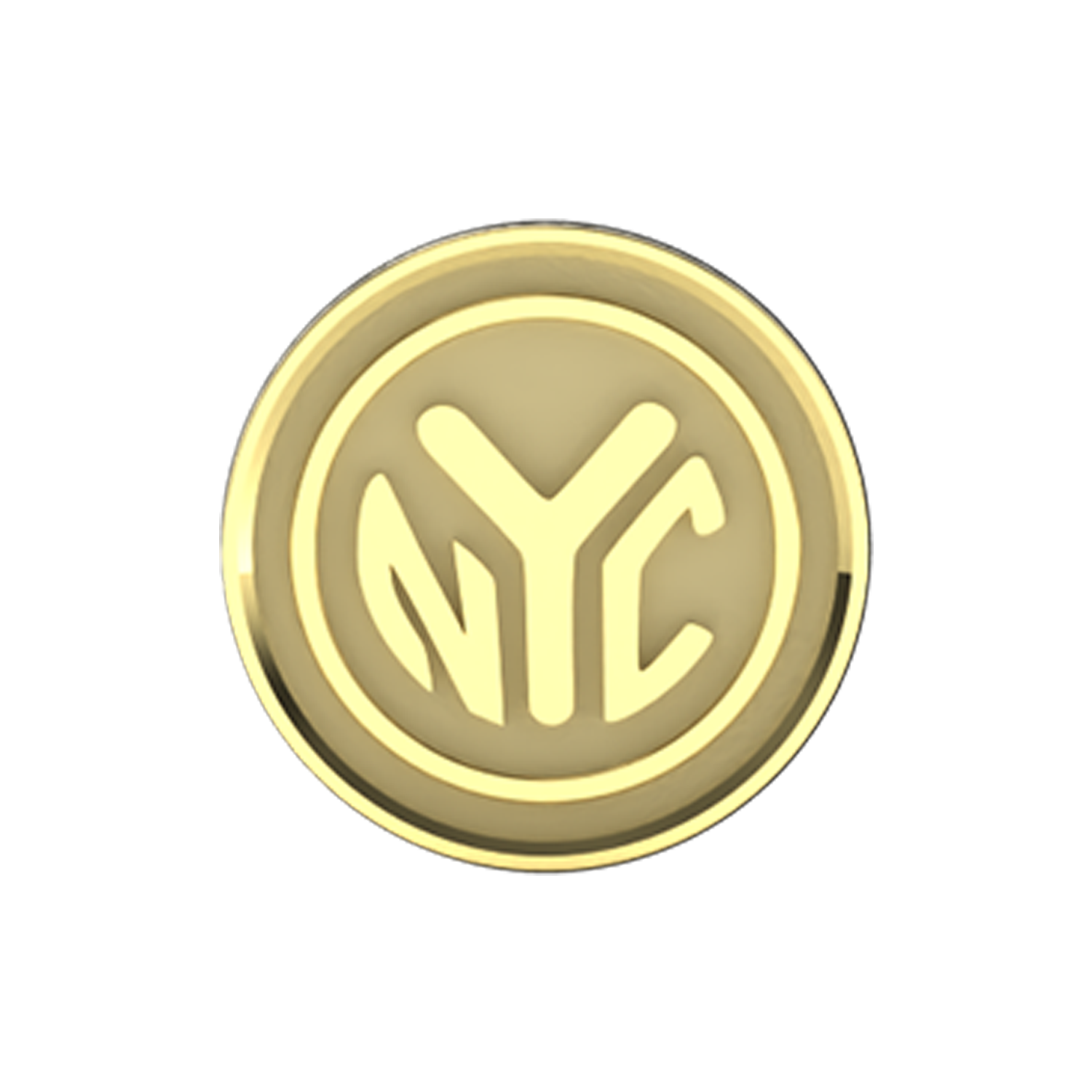 Token Slider Charm 14K Yellow Gold