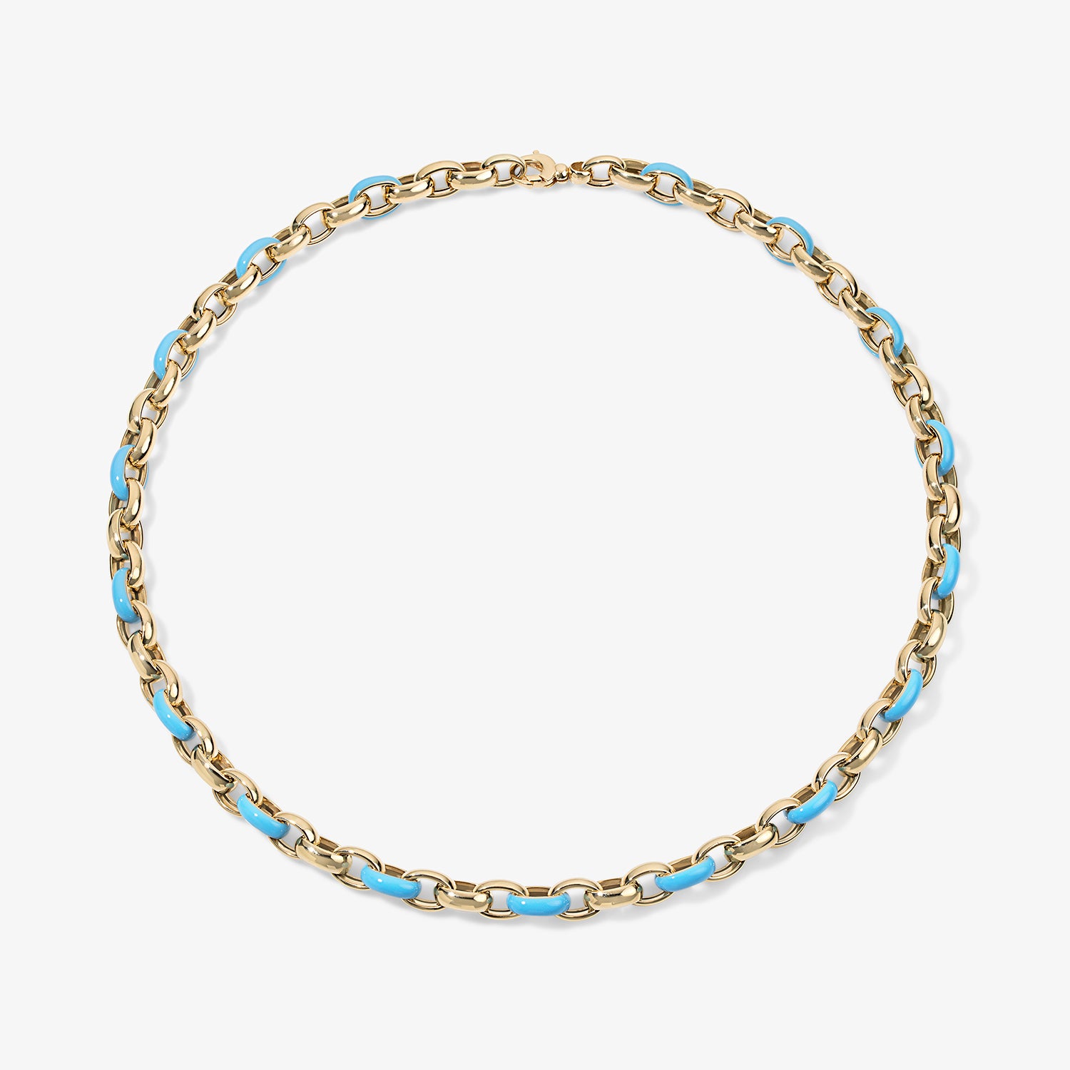 Madison Enamel Oval Link Necklace