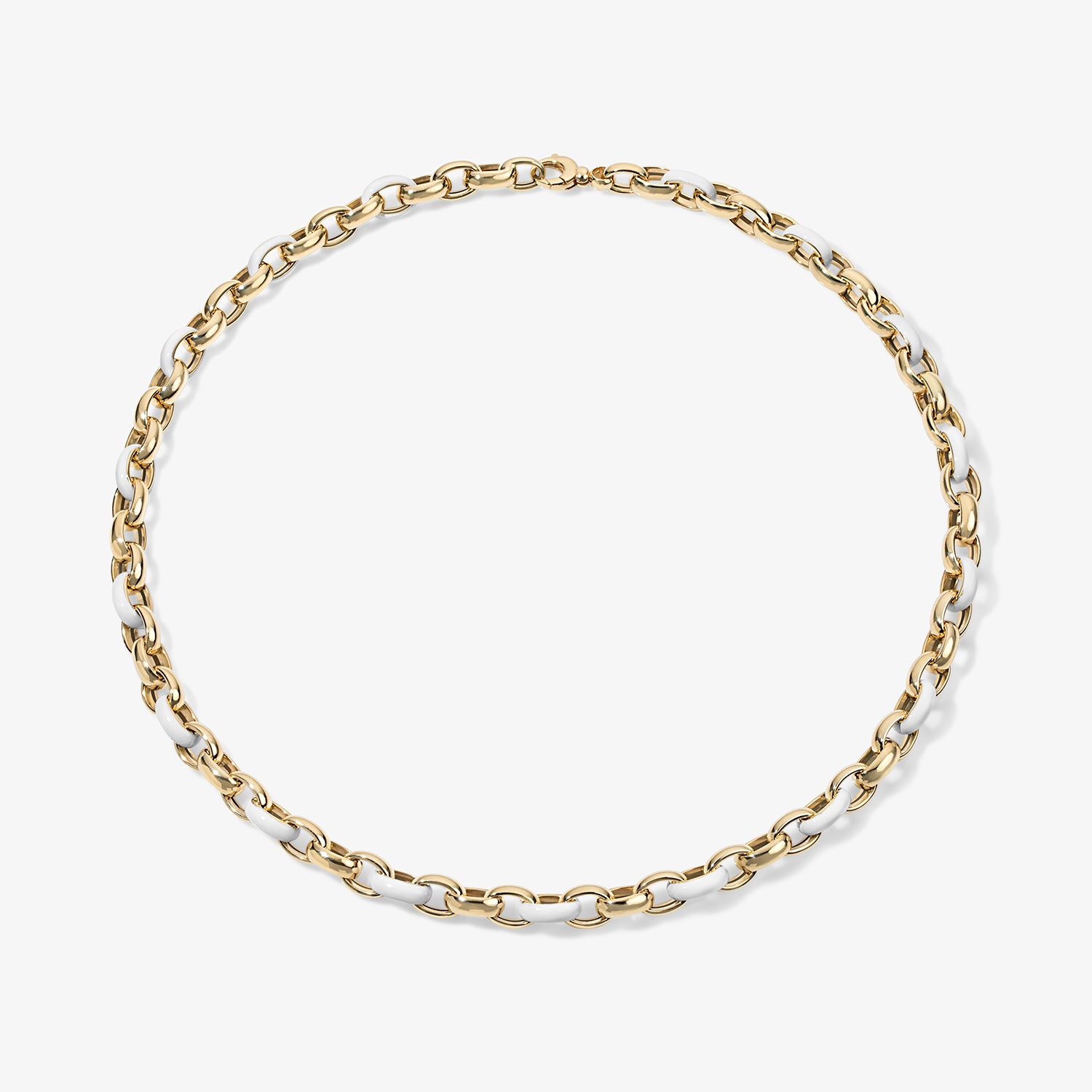 Madison Enamel Oval Link Necklace