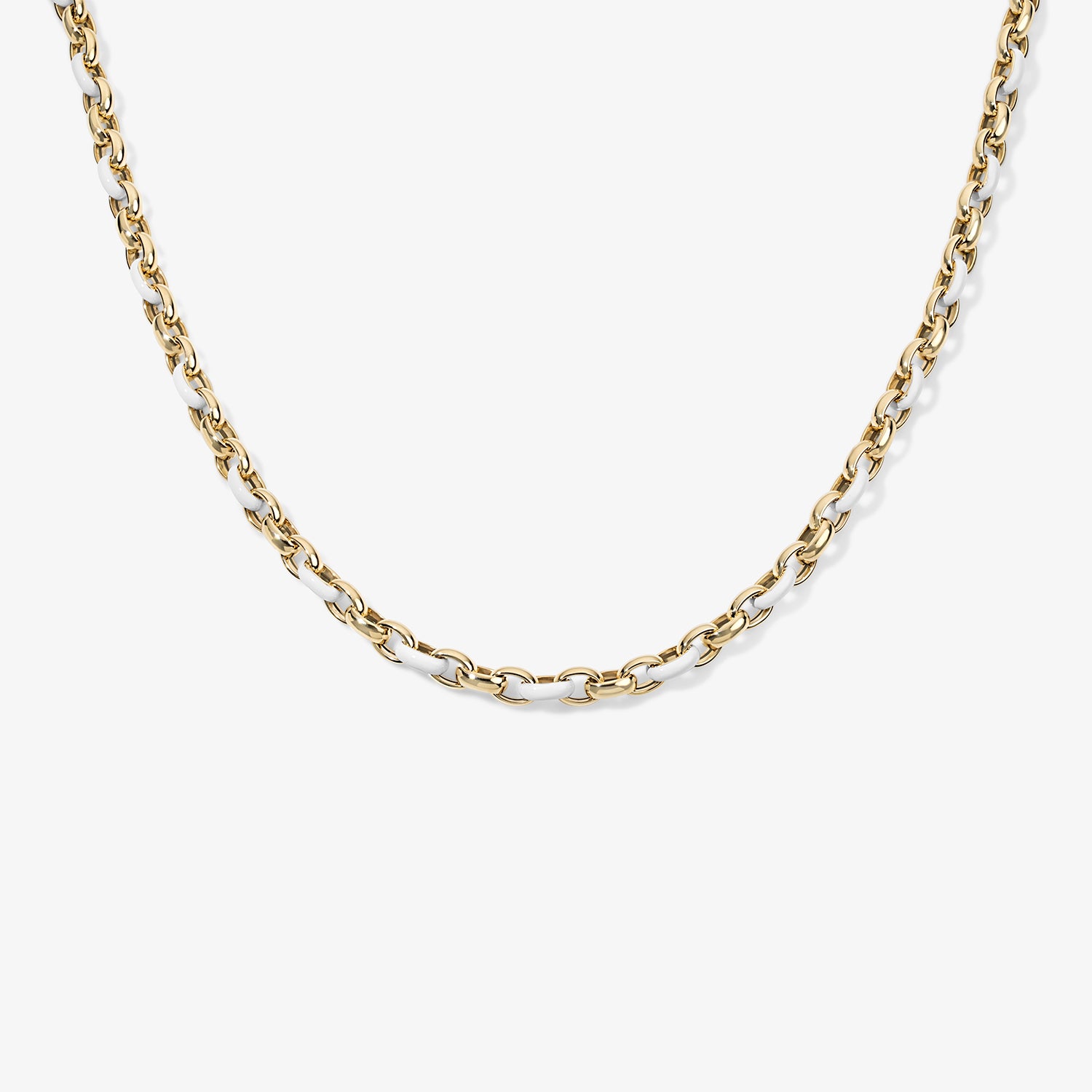 Madison Enamel Oval Link Necklace