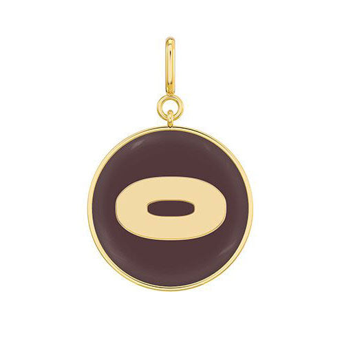 The Chocolate Enamel Letter Disc Charms