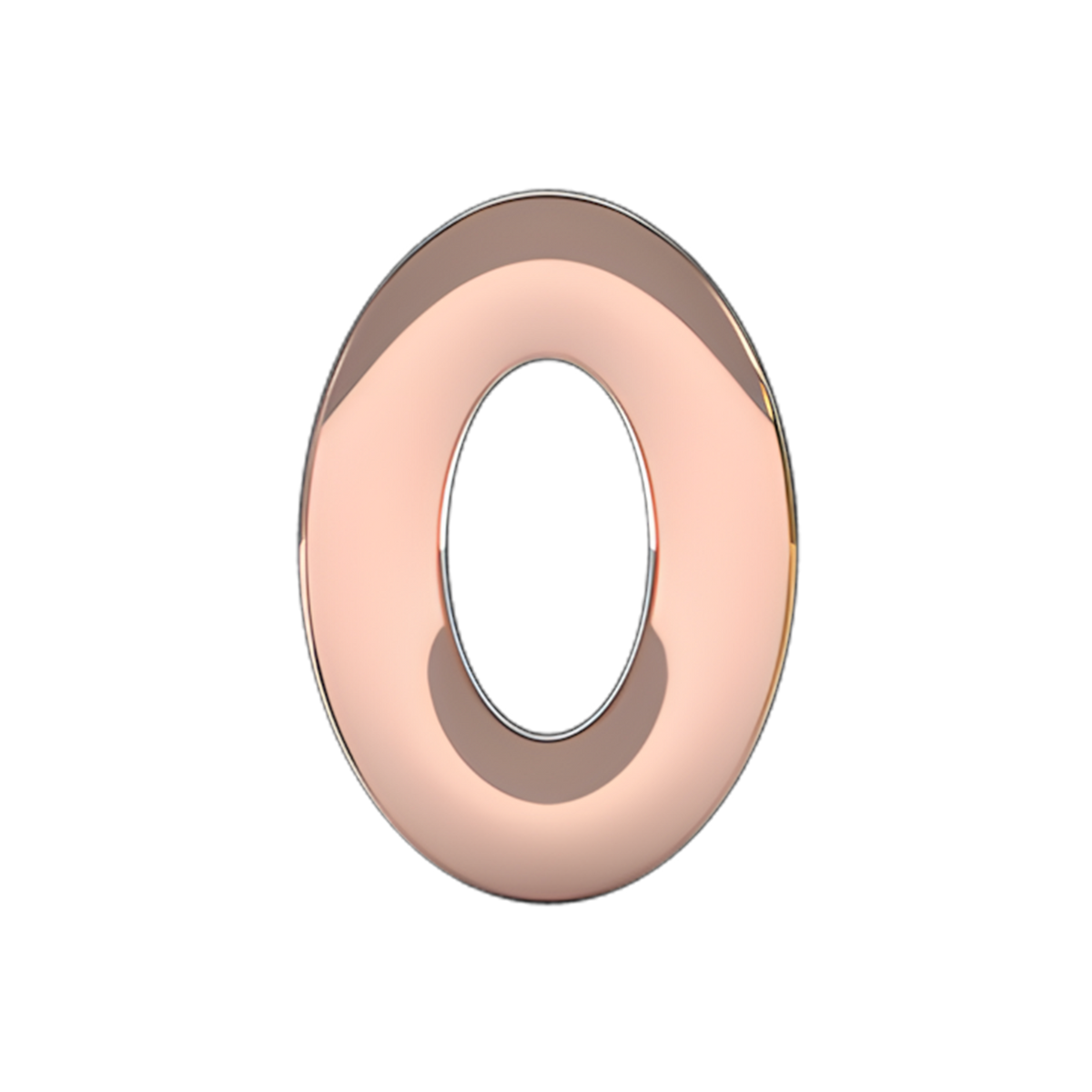 Slider Solid Letter O Charm