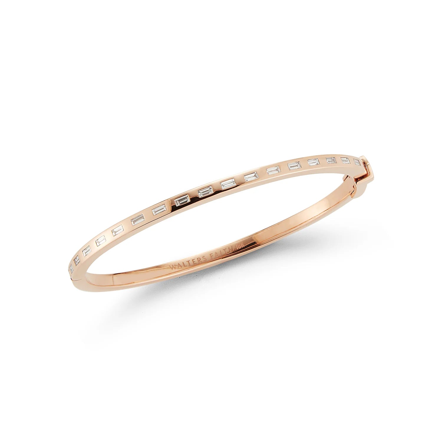 Ottoline Diamond Baguette Hinged Bangle