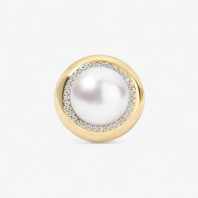 Large Candy Button Pearl Ring