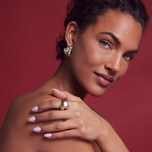 Madison Medium Heart Studs