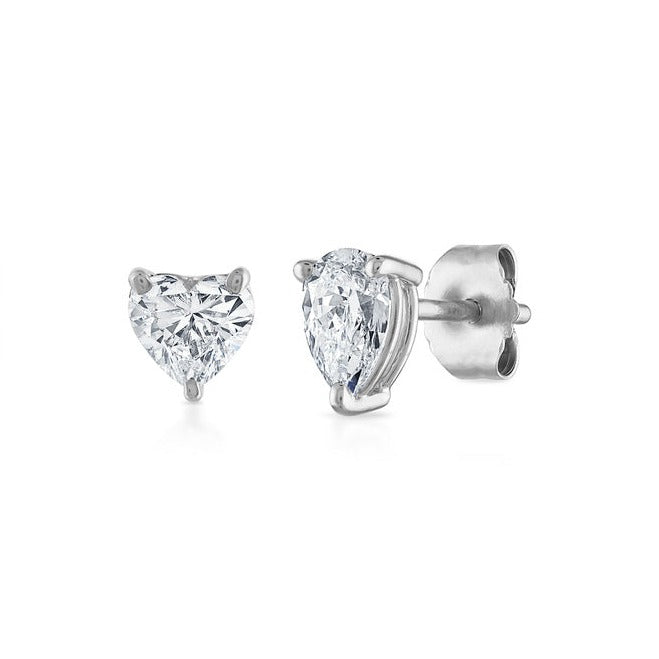 The Undecided® Heart-Pear Studs