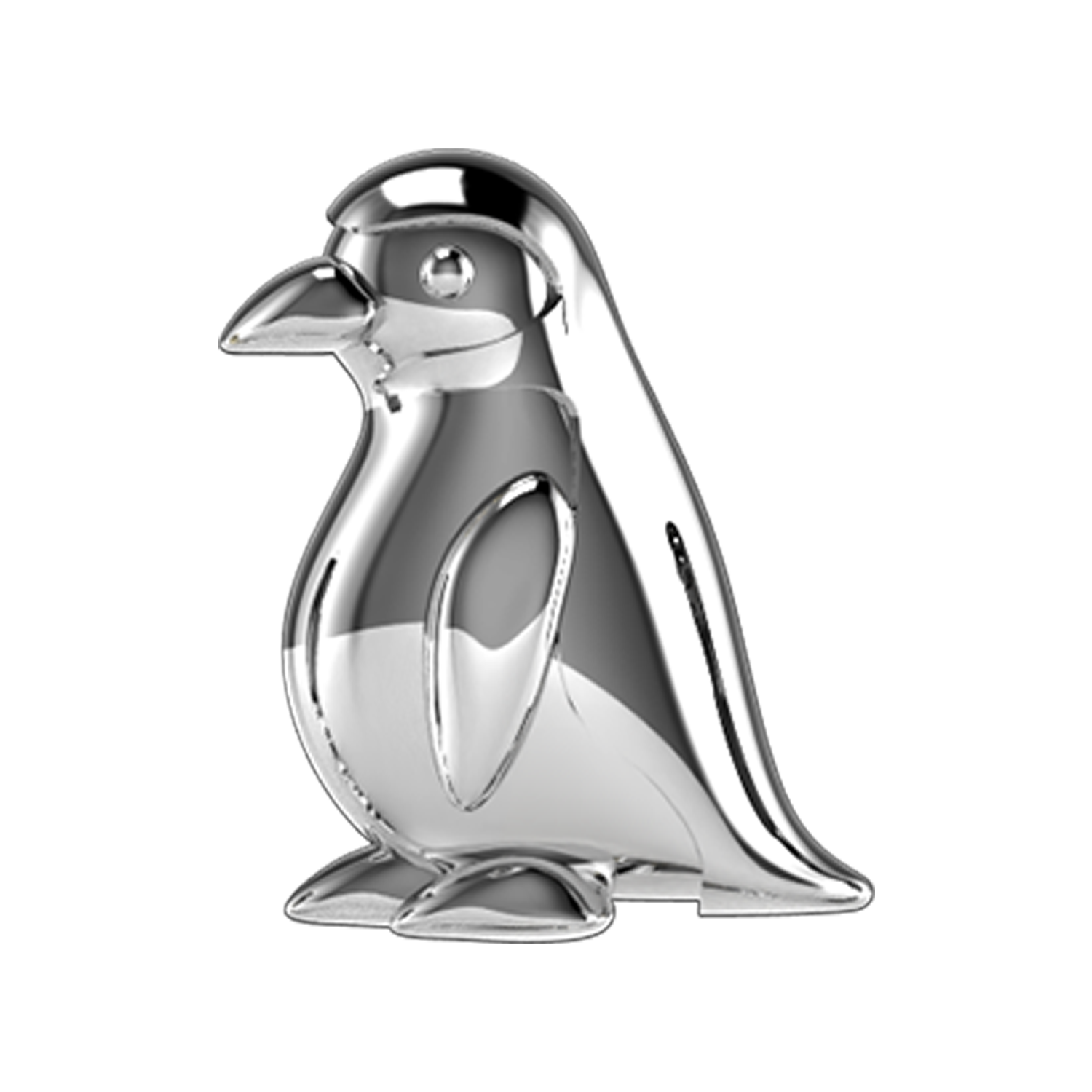 Penguin Slider Charm 18K White Gold