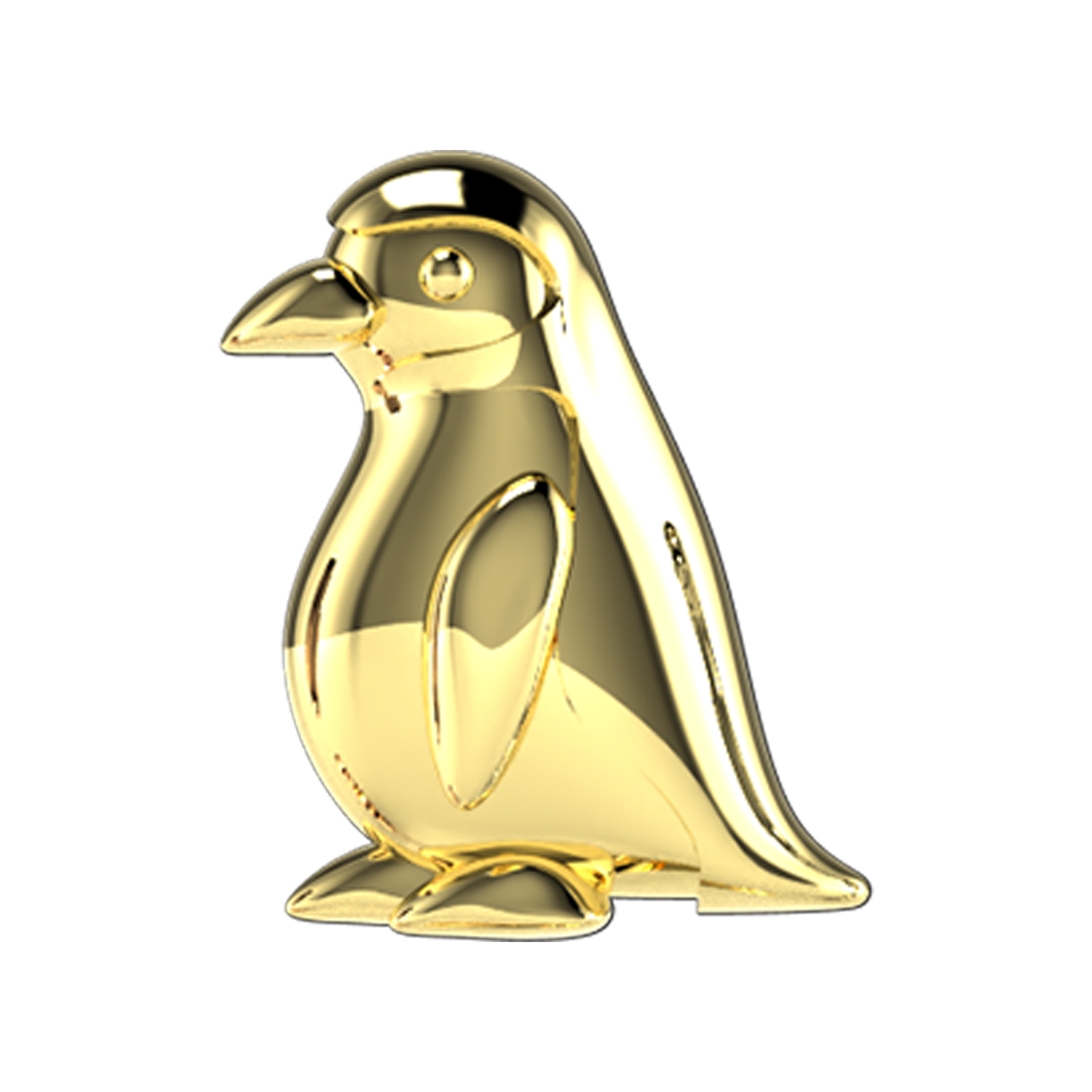 Penguin Slider Charm 18K Yellow Gold