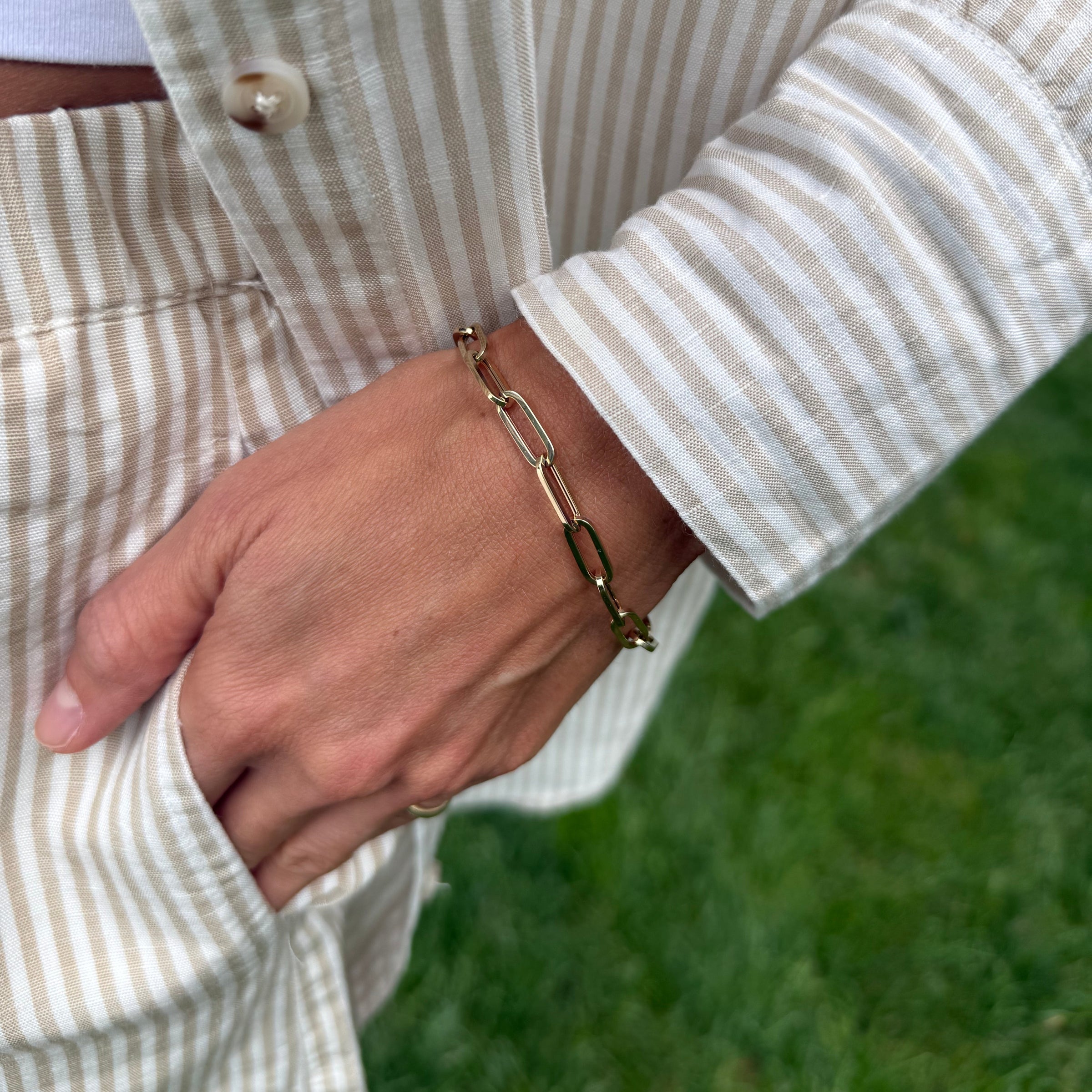 Cleo Large Paperclip Chain Bracelet