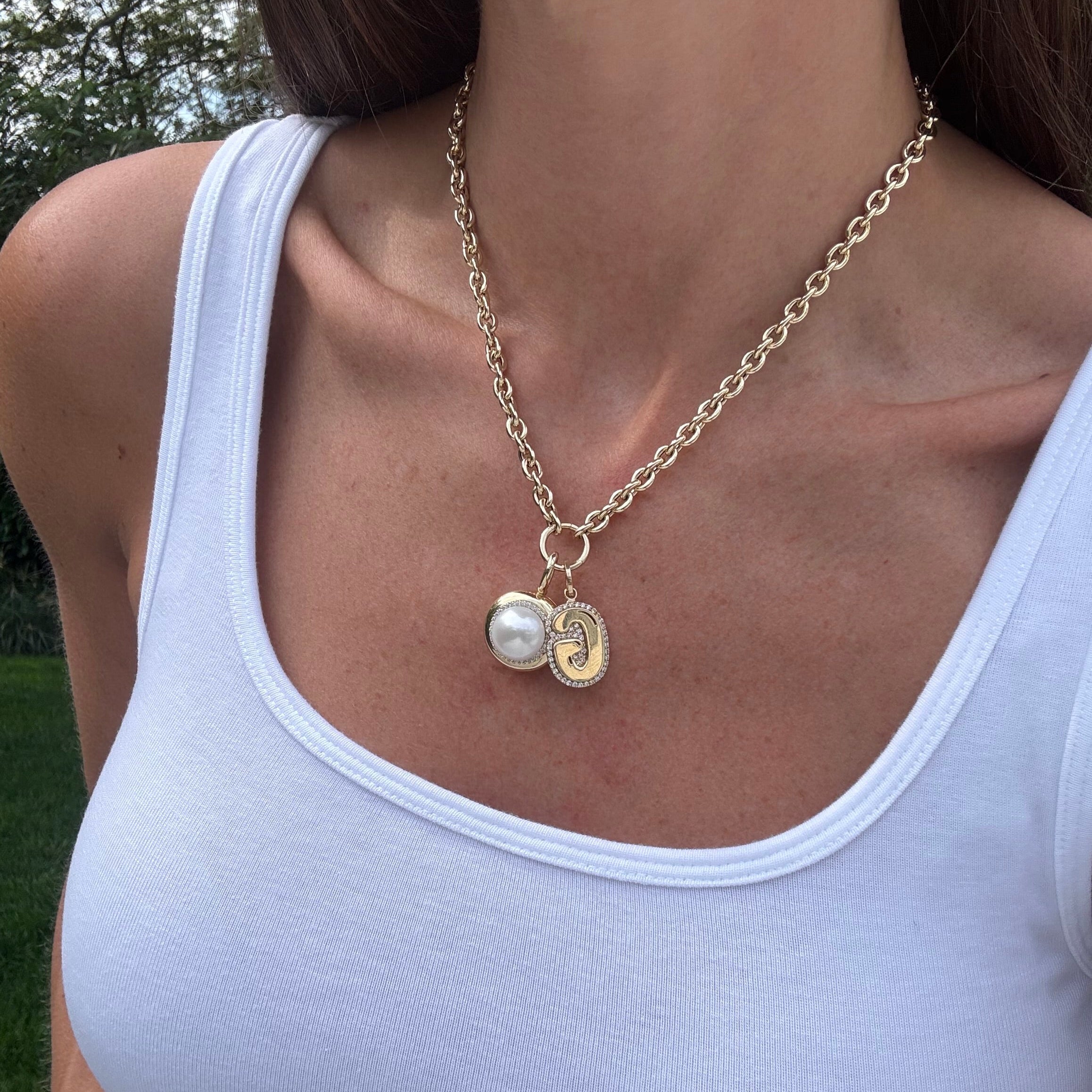 Airy Oval Chain Necklace with Clasp
