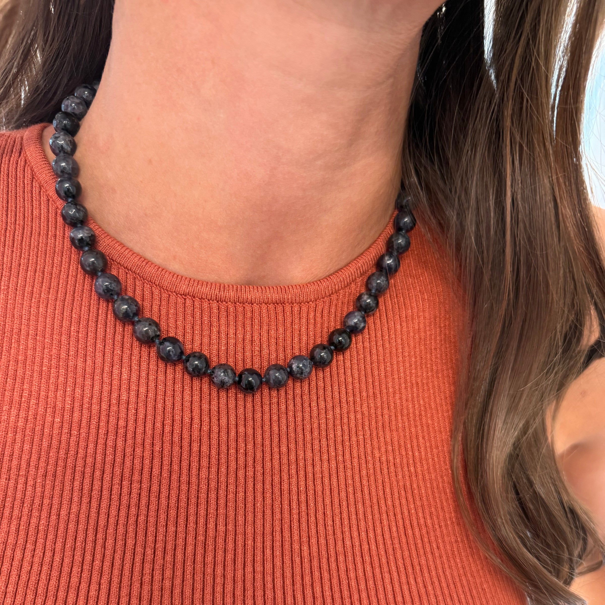Iolite Beaded Necklace