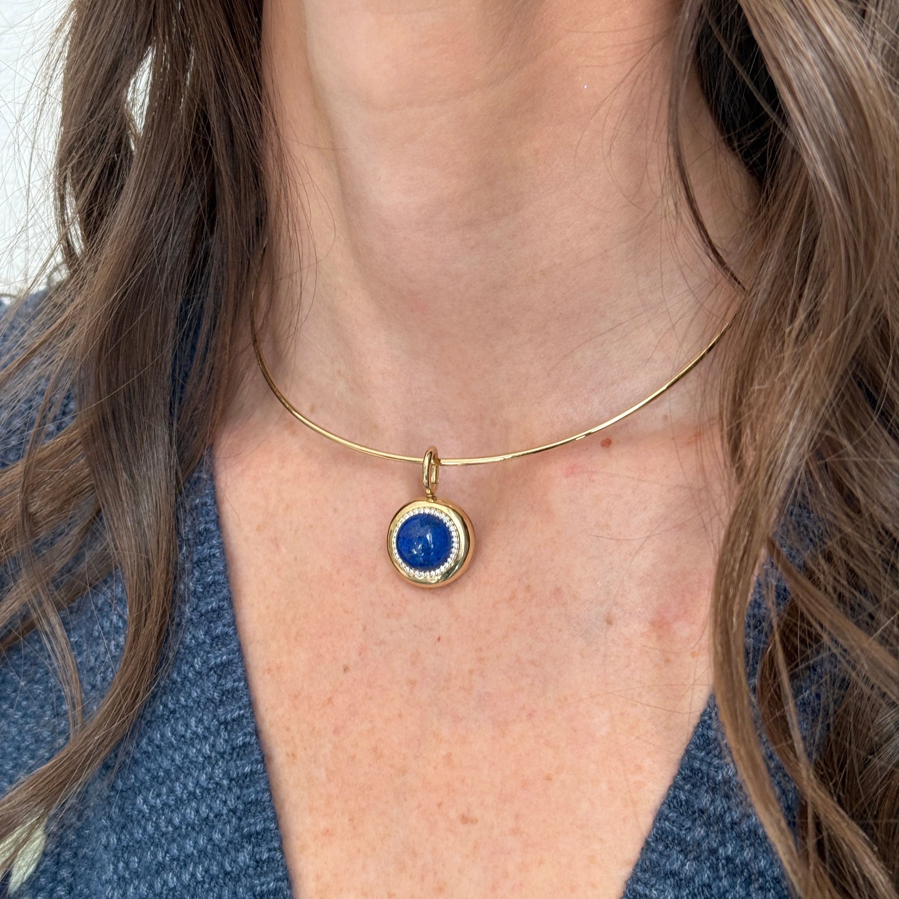 Large Cabochon Candy Button Pendant