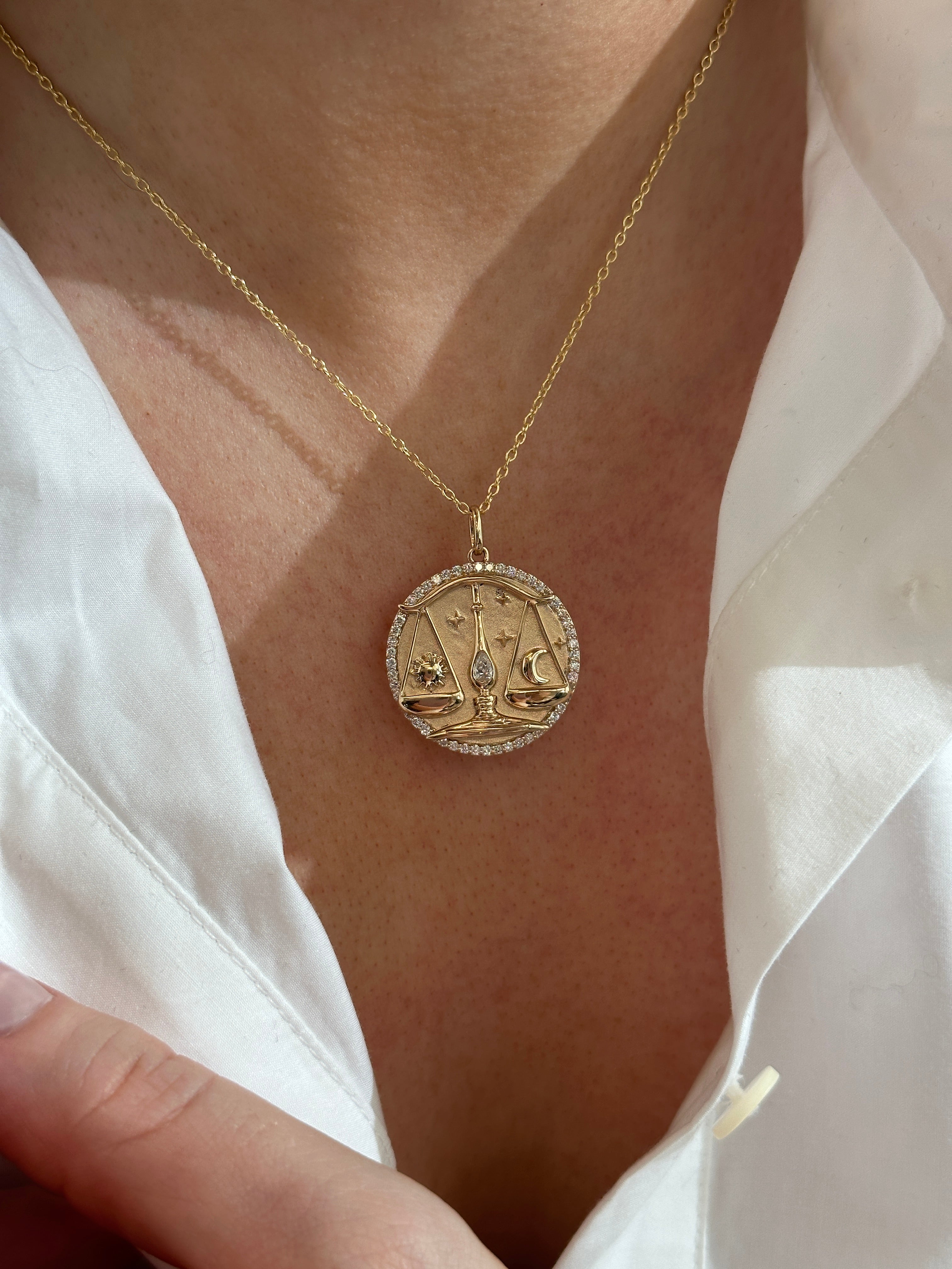 Libra Token Zodiac Necklace