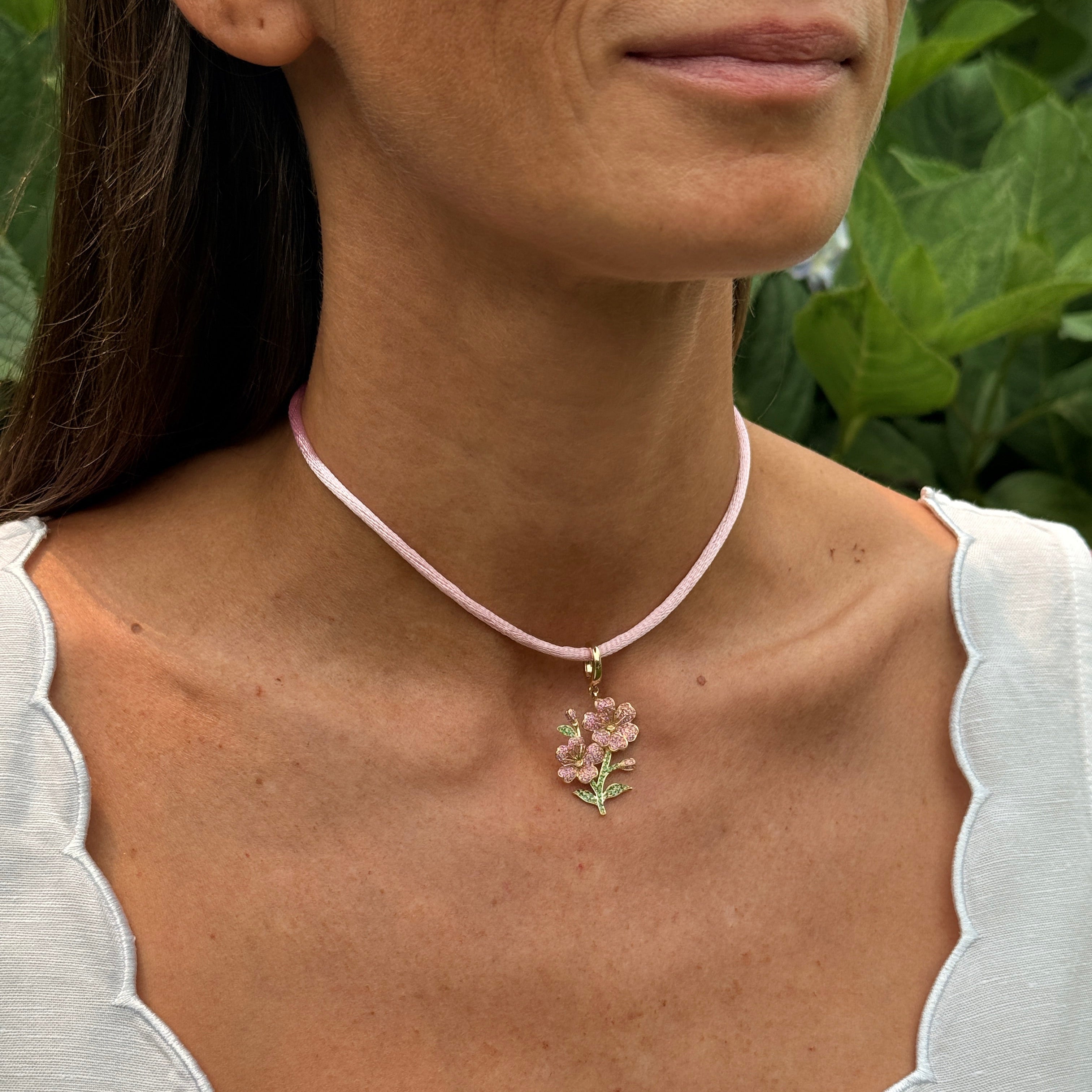 Large Token Cherry Blossom Birth Flower Charm