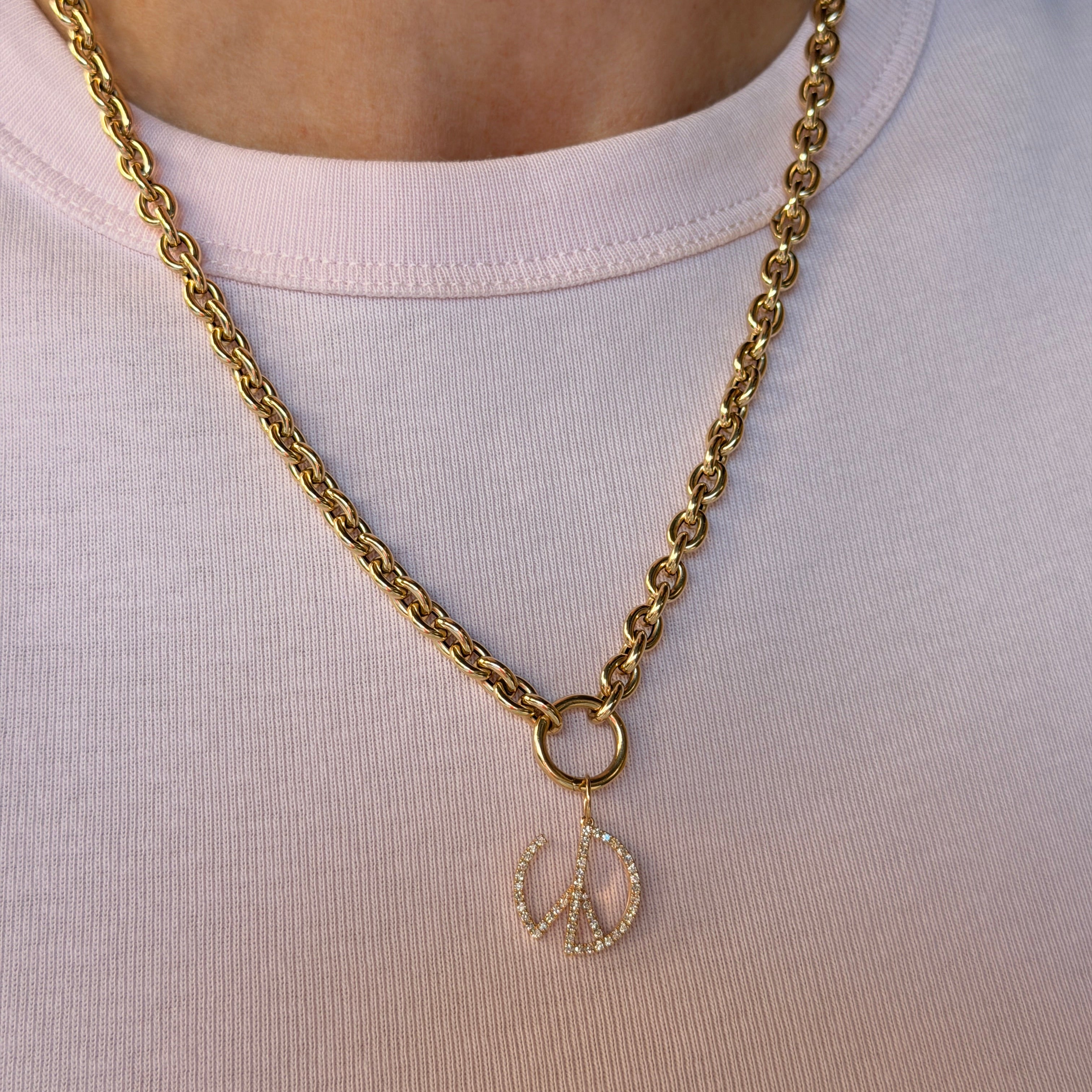 Vault Sale: "DW" Small Diamond Pave Gold Hidden Initial - Charm Only