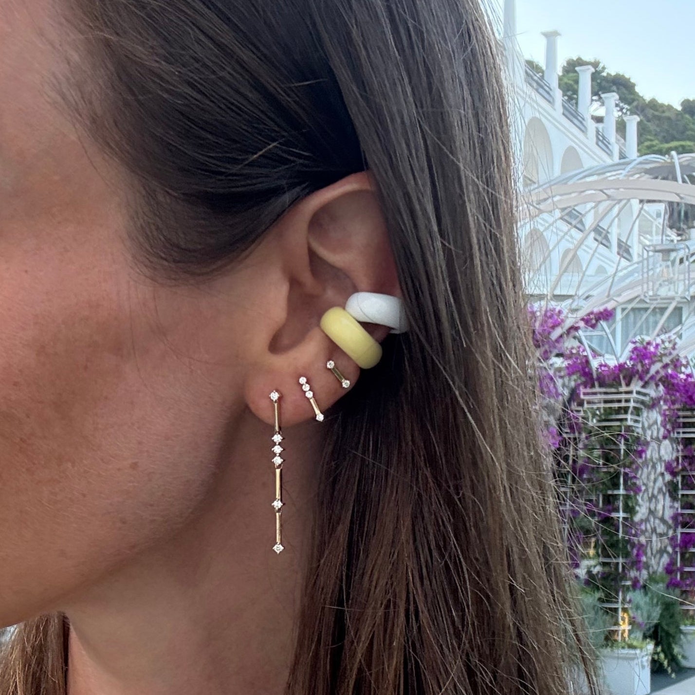 Celeste Dangle Drop Diamond Earrings