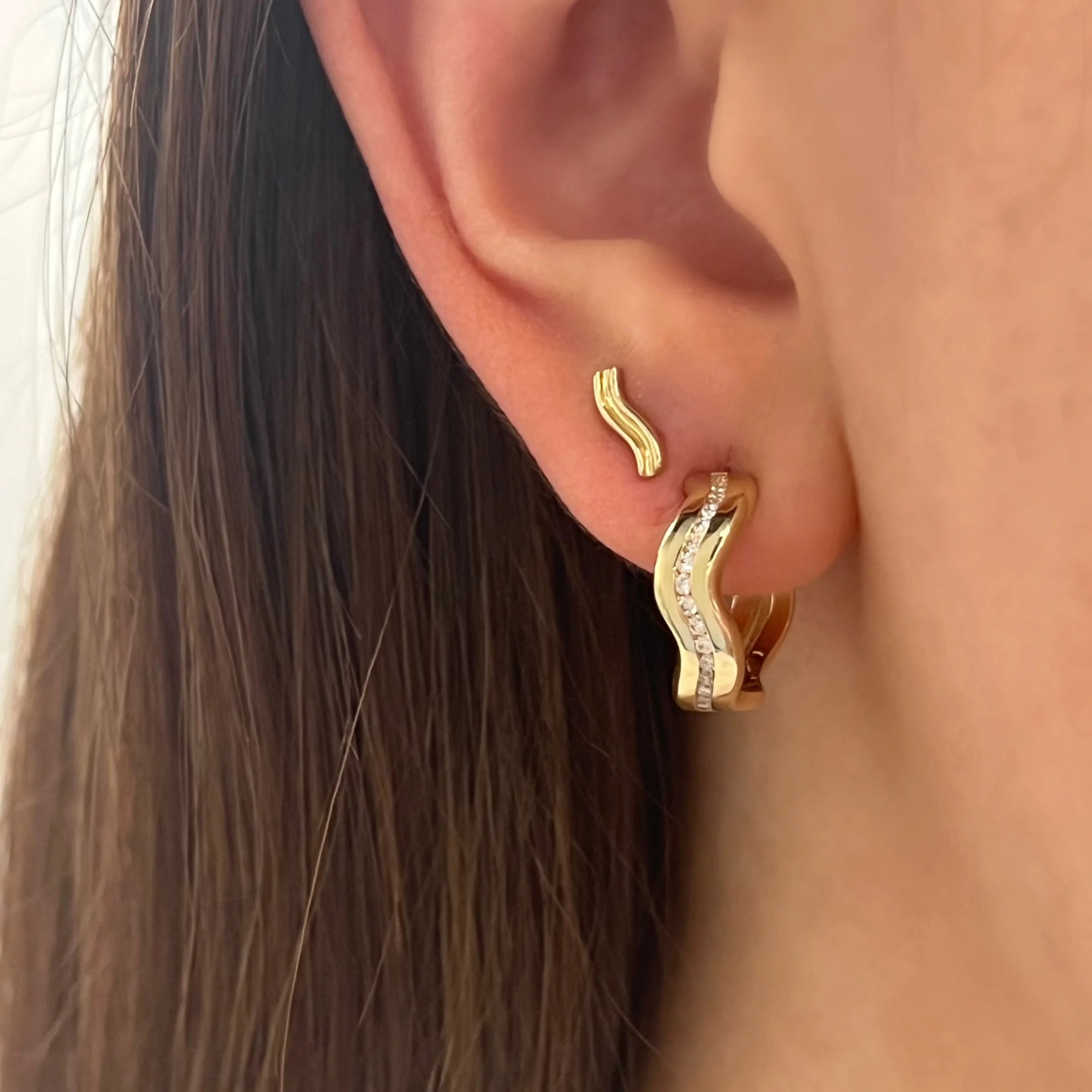 Capri Small Pave Hoops