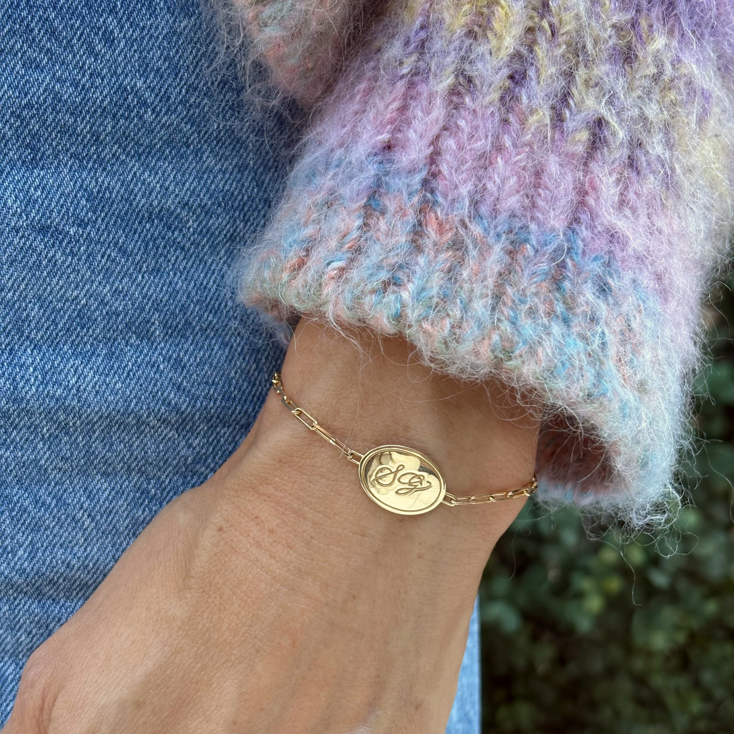 Kelly Monogram Medallion Bracelet