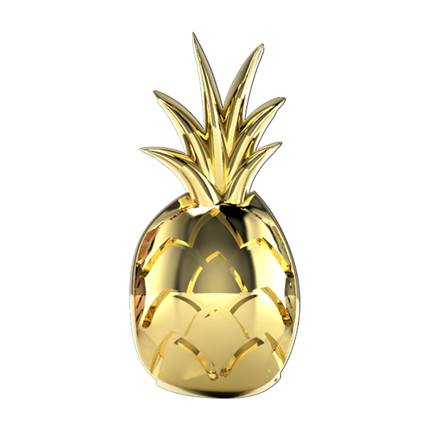 Pineapple Slider Necklace Charm 14K Yellow Gold