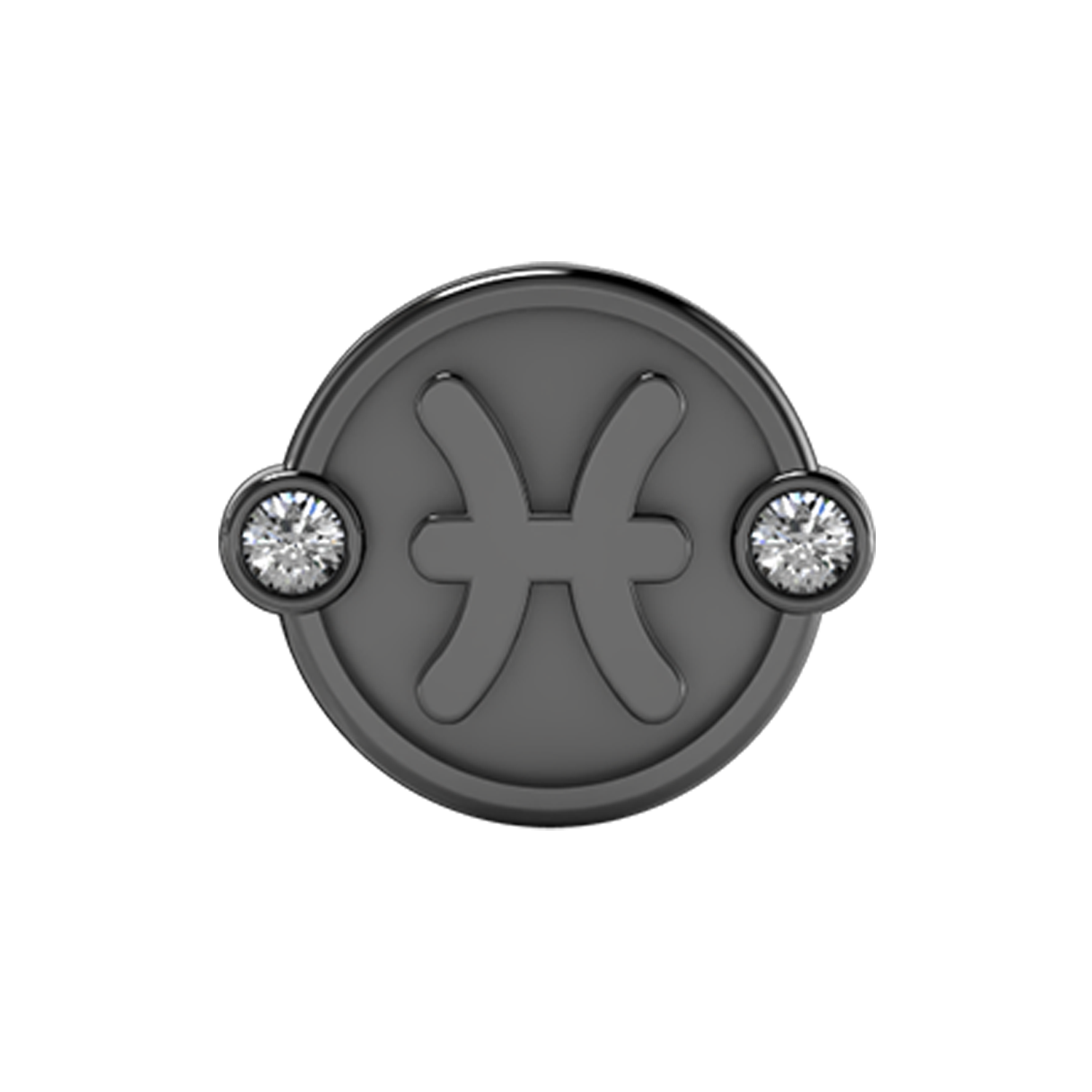 Pisces Slider Charm Black Rhodium