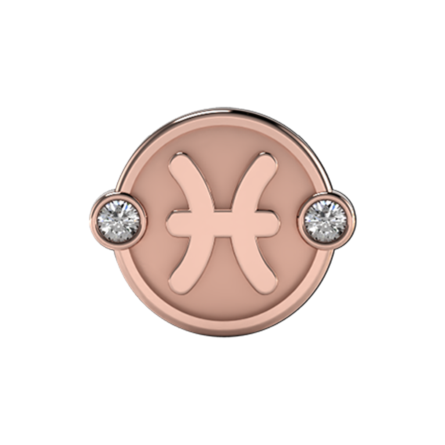Pisces Slider Charm 18K Rose Gold