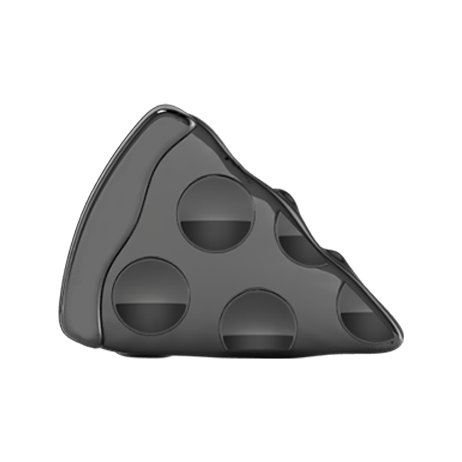 Pizza Slider Charm Black Rhodium
