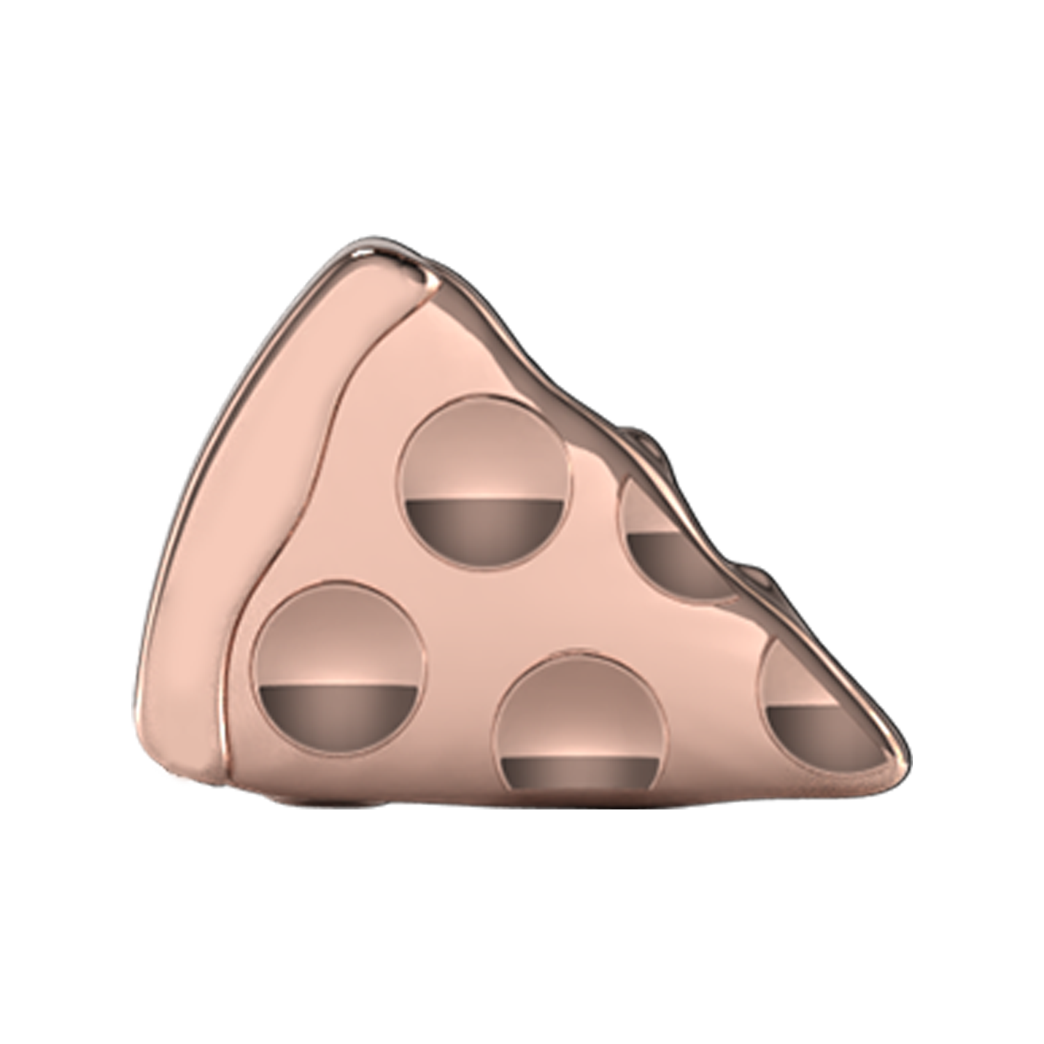 Pizza Slider Charm 14K Rose Gold