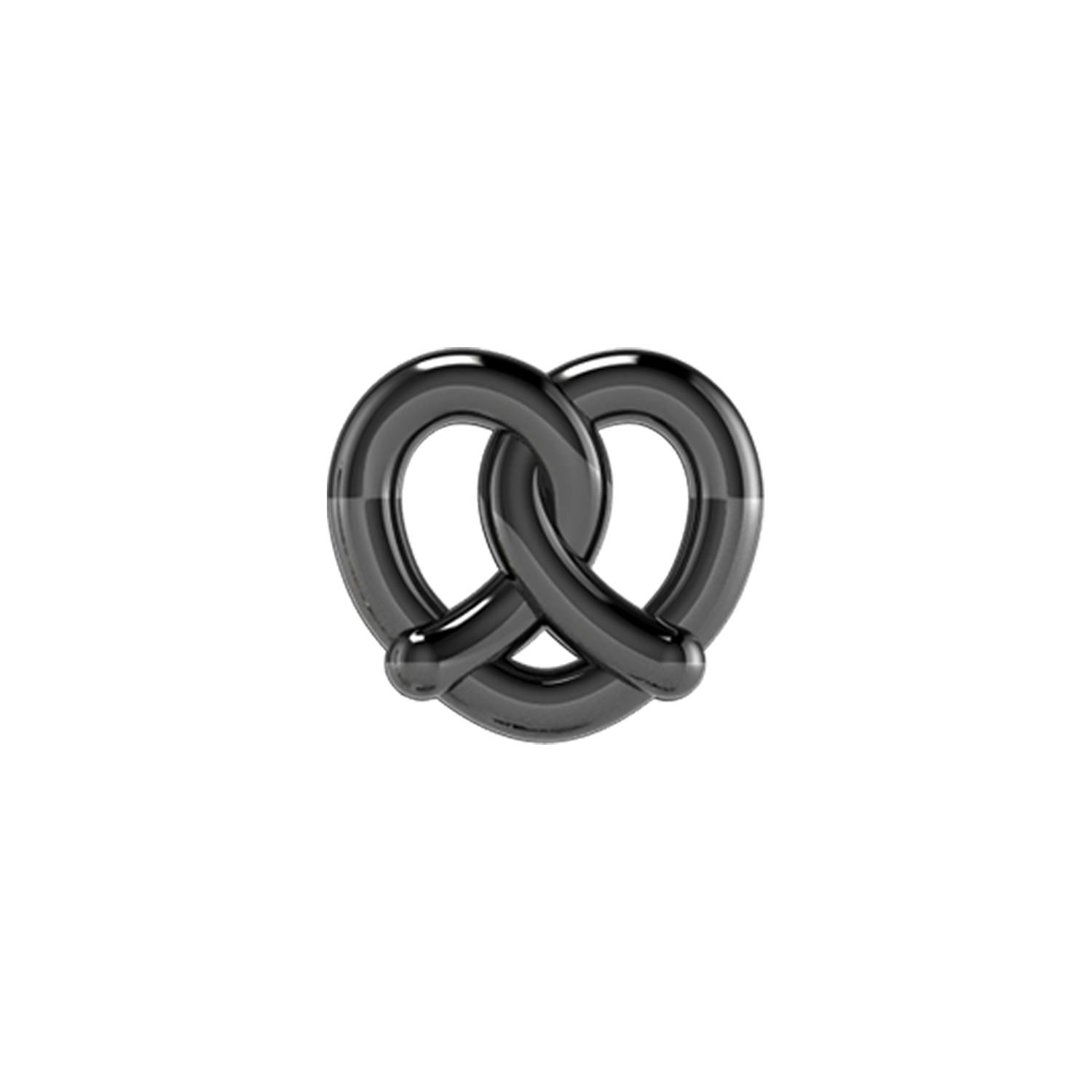 Pretzel Slider Charm Black Rhodium