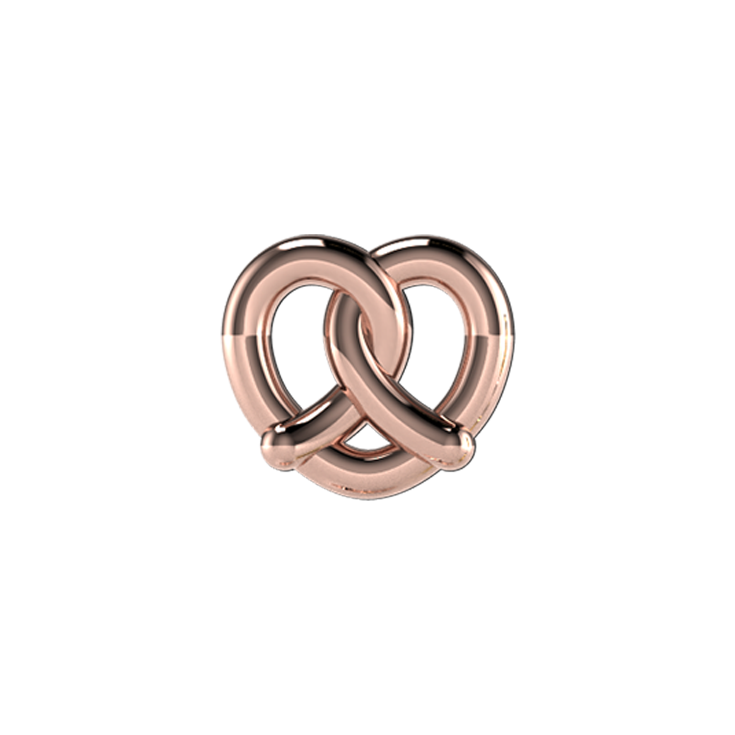 Pretzel Slider Charm 14K Rose Gold