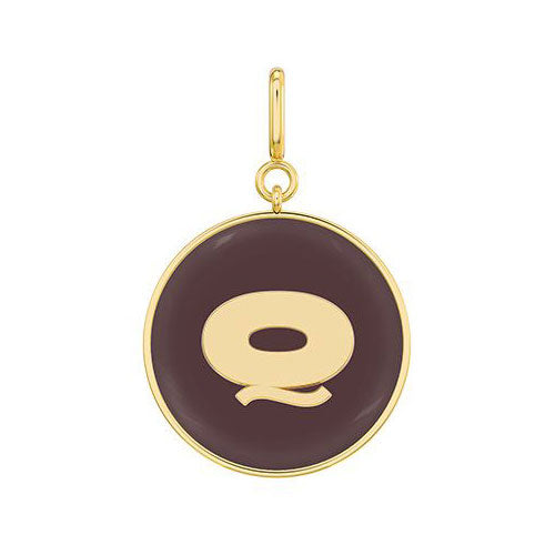 The Chocolate Enamel Letter Disc Charms