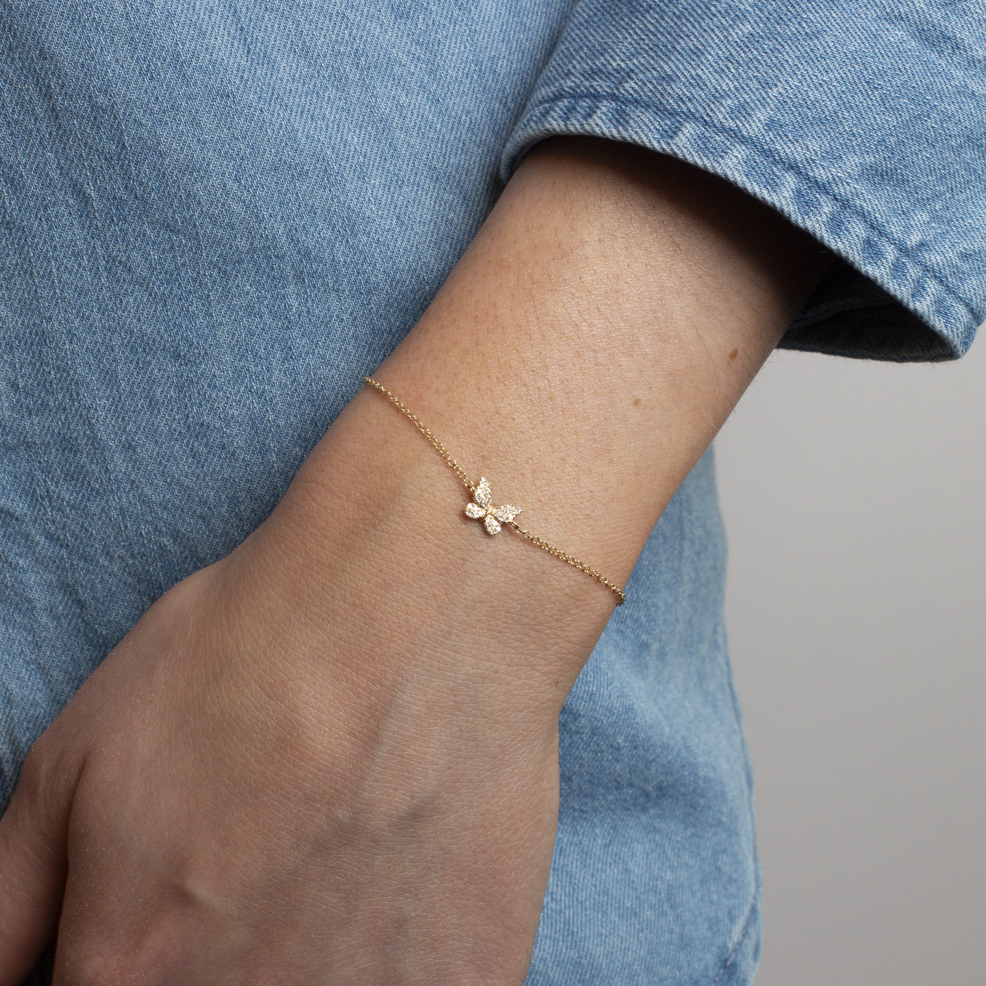 Mini Token Pave Butterfly Bracelet