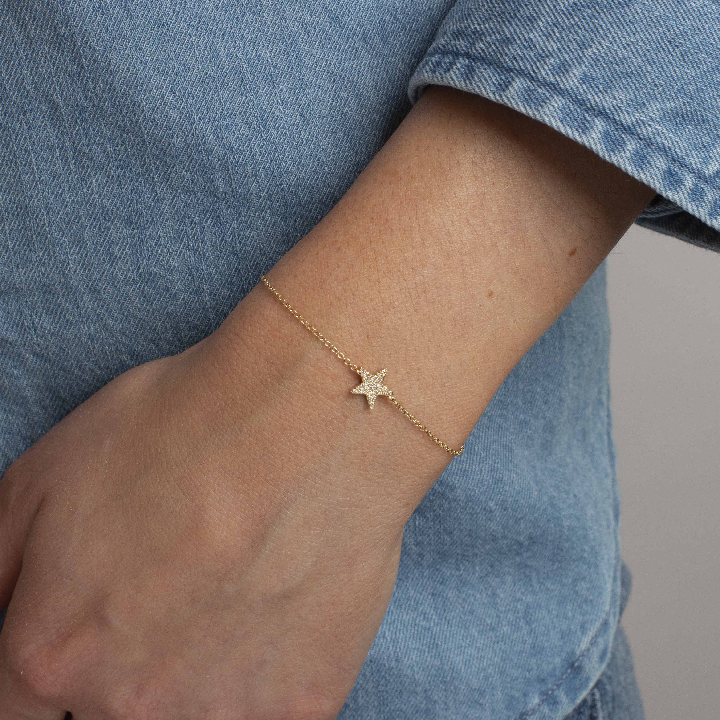 Mini Token Pave Star Bracelet