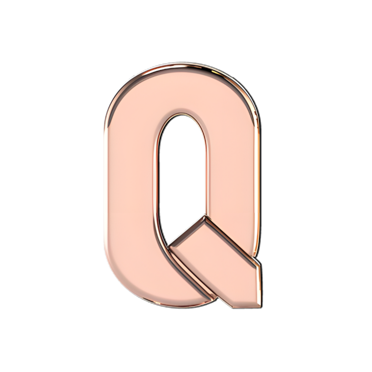 Slider Solid Letter Q Charm