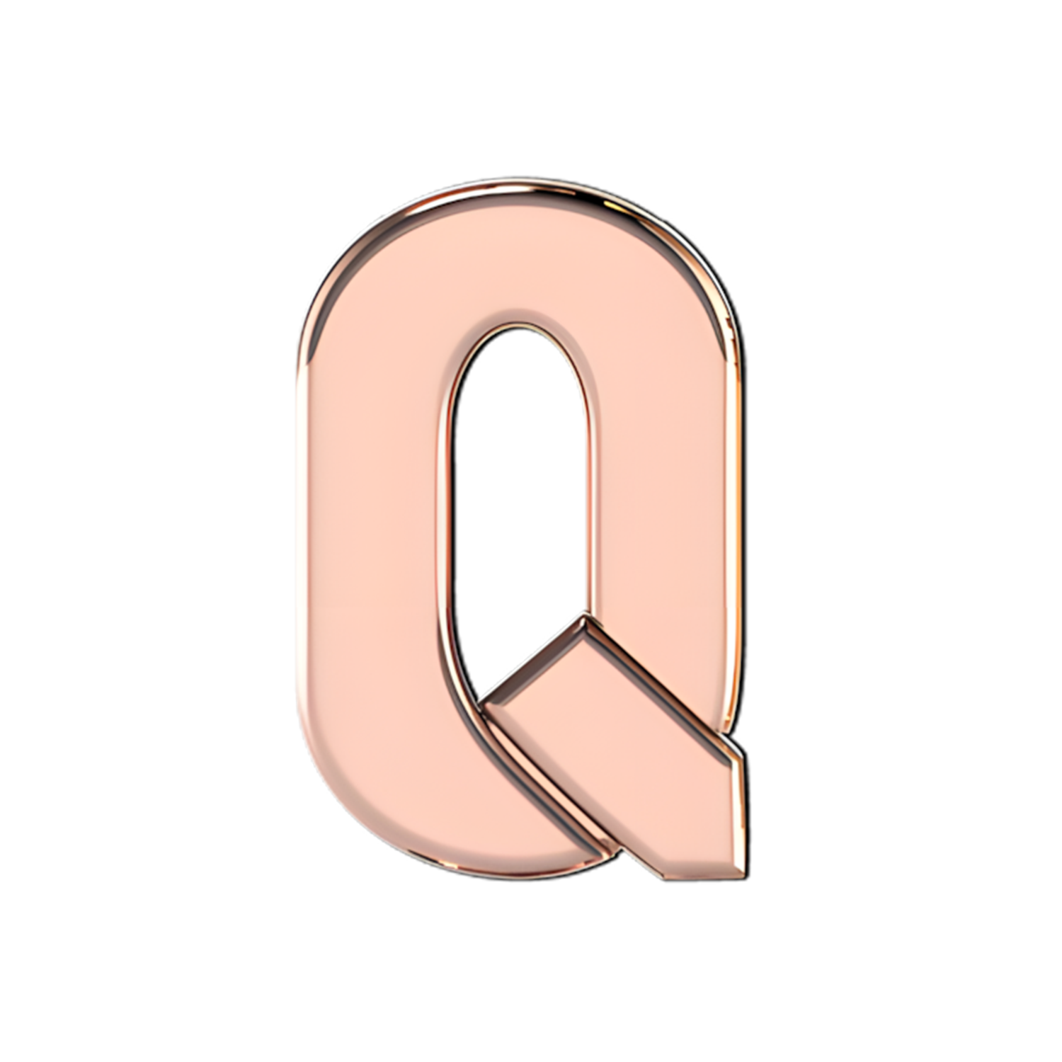 Slider Solid Letter Q Charm