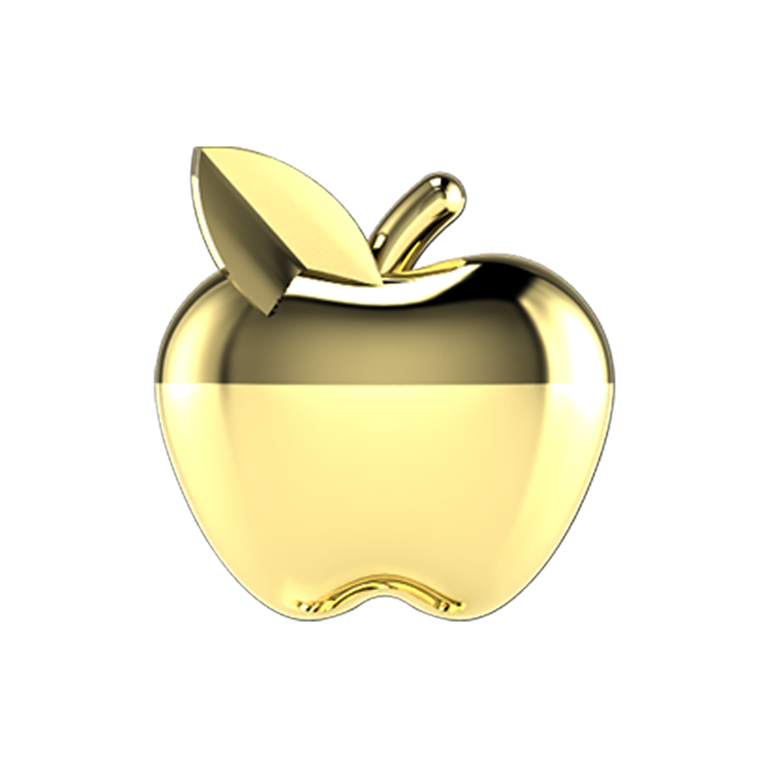 Apple Slider Necklace Charm 14K Yellow Gold