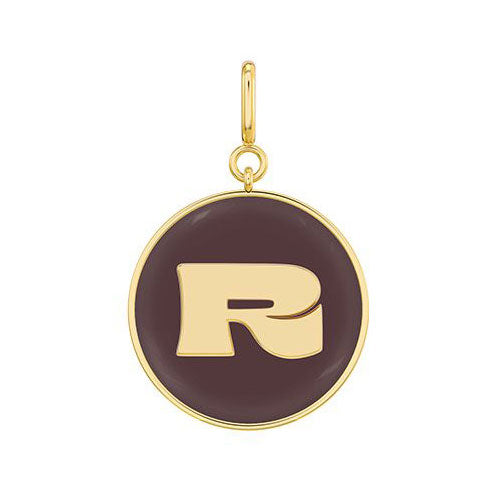 The Chocolate Enamel Letter Disc Charms