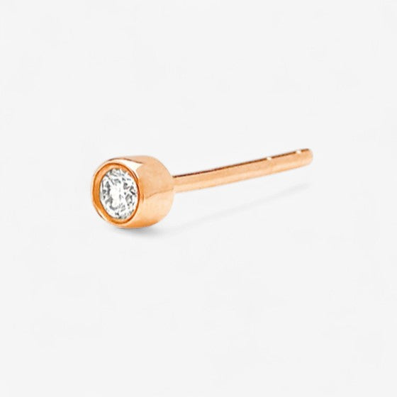 Diamond Bezel Stud Earrings