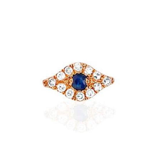 Mini Diamond Evil Eye Stud Earring