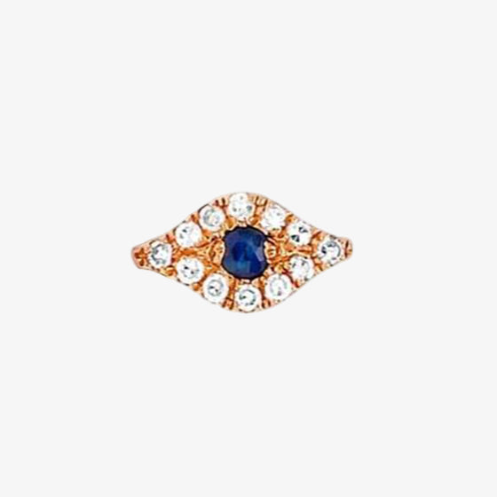 Mini Diamond Evil Eye Stud Earring