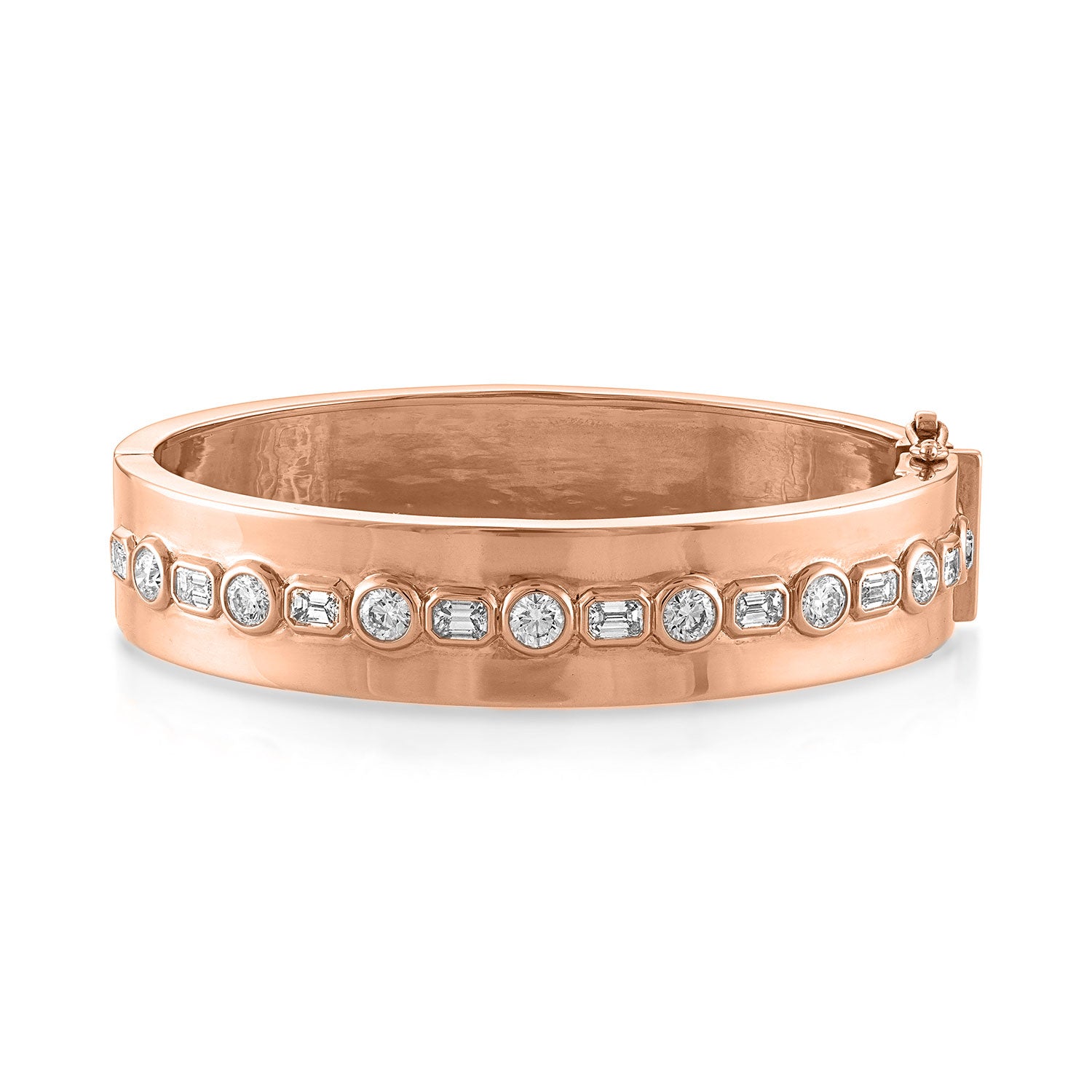 Wide Fancy Bezel Bangle