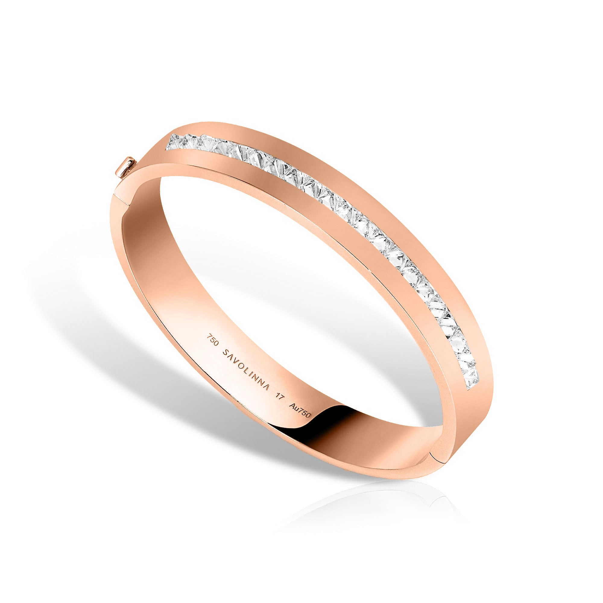 Spiked Single Row Diamond Bangle