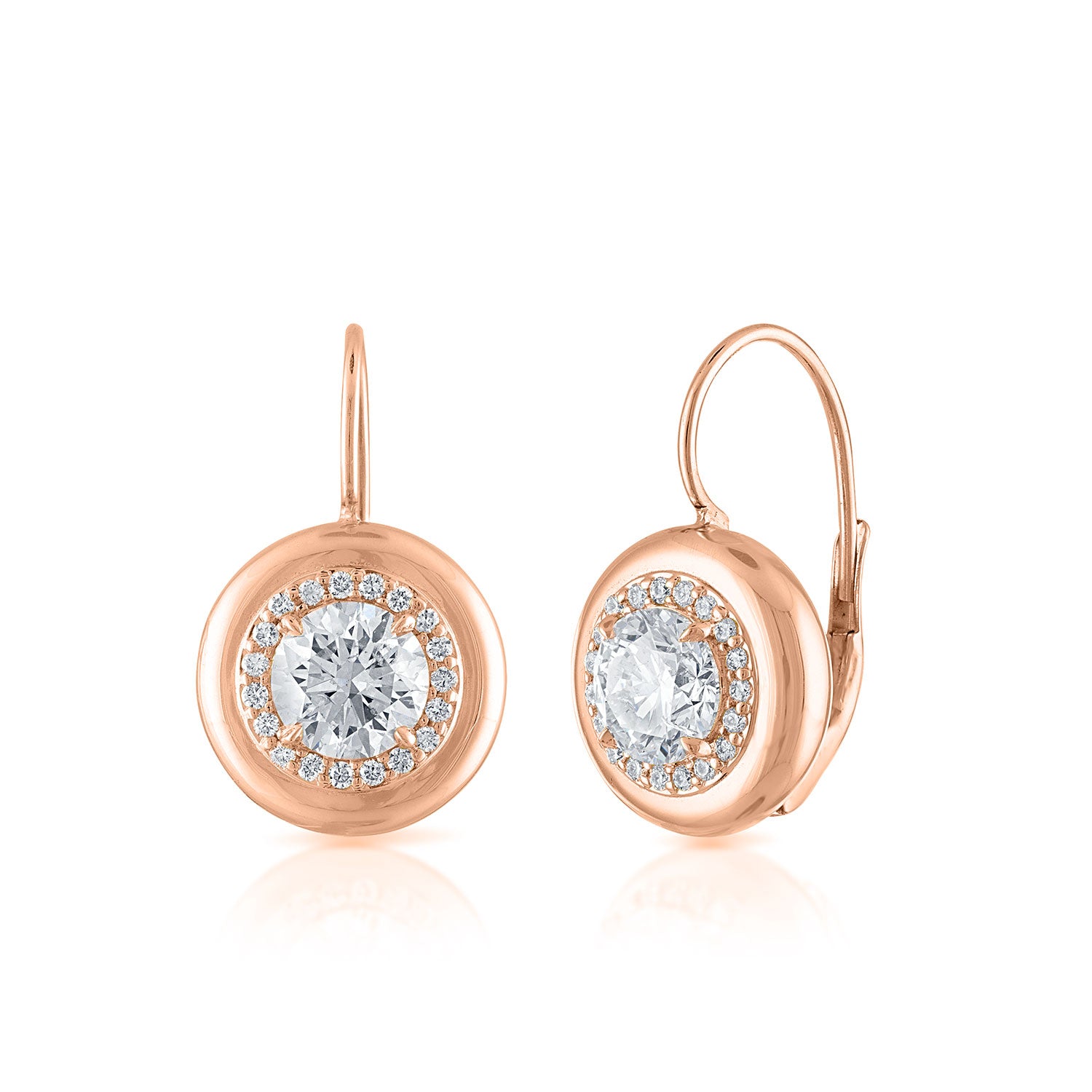 Mini Diamond Button Wire Earring