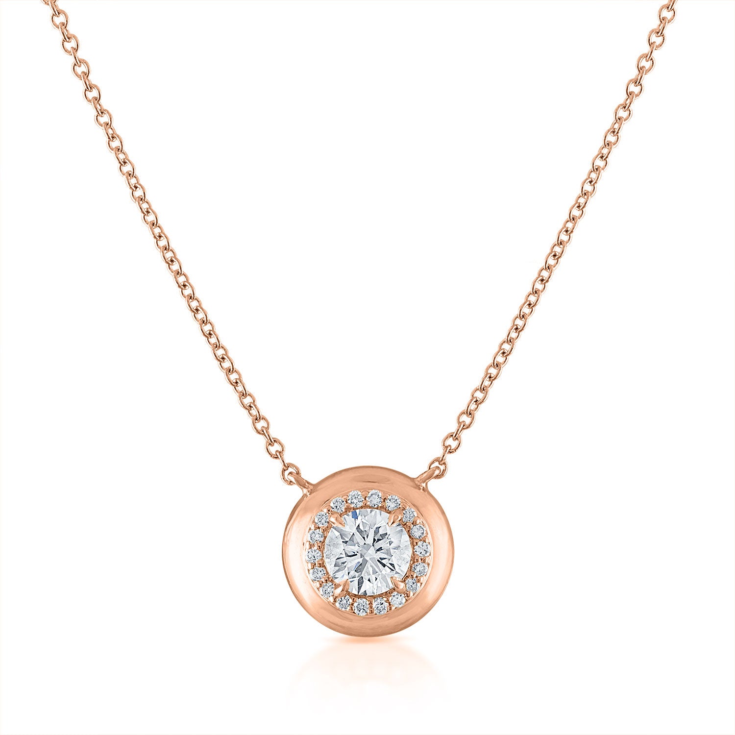 Petite Diamond Button Necklace