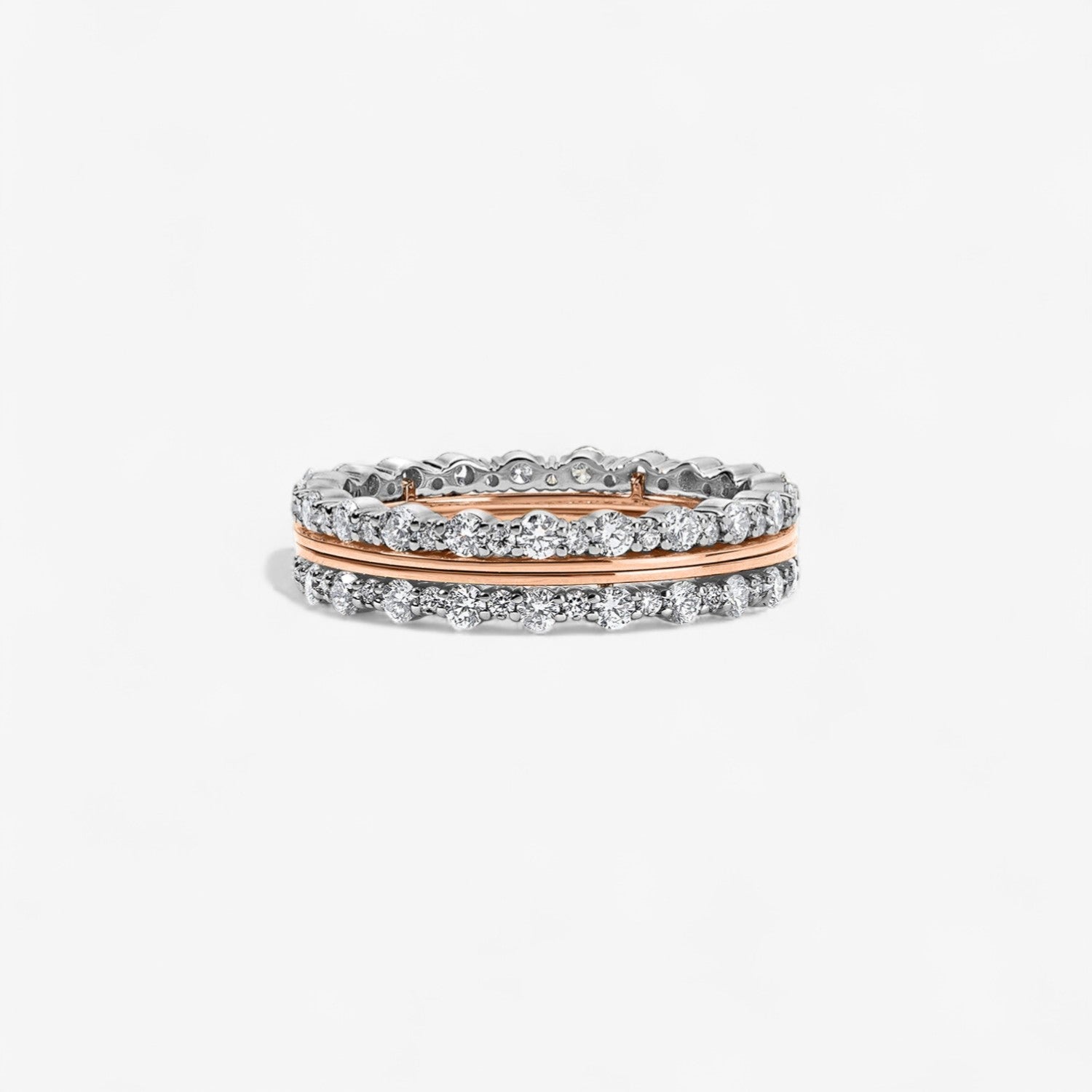 Mini Scalloped Diamond Stack Rings