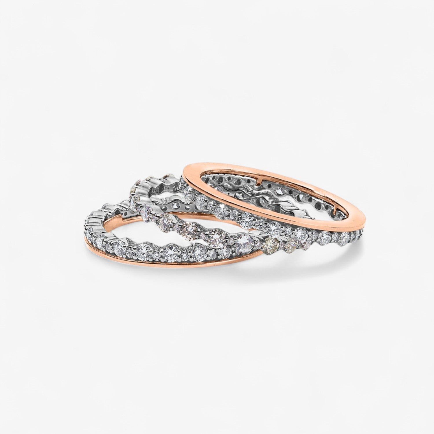 Mini Scalloped Diamond Stack Rings