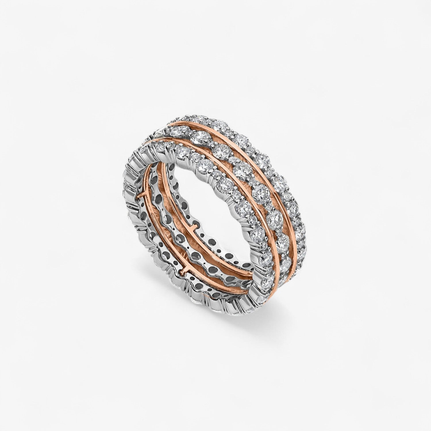 Mini Scalloped Diamond Stack Rings