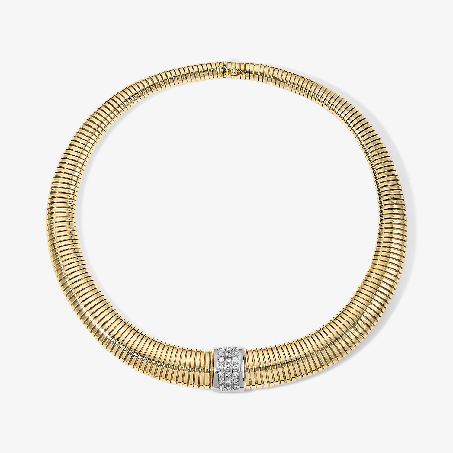 Tubogas Collar with Diamond Center