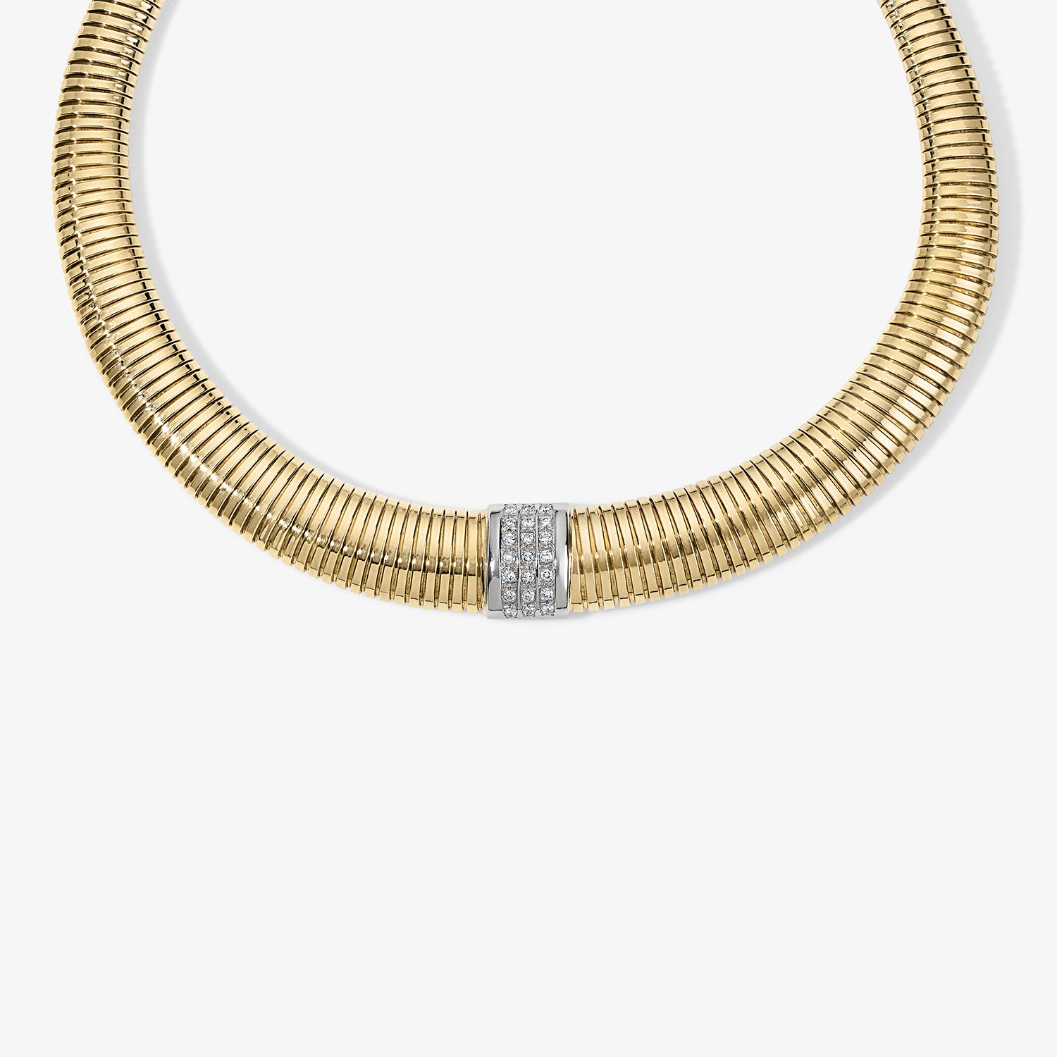 Tubogas Collar with Diamond Center