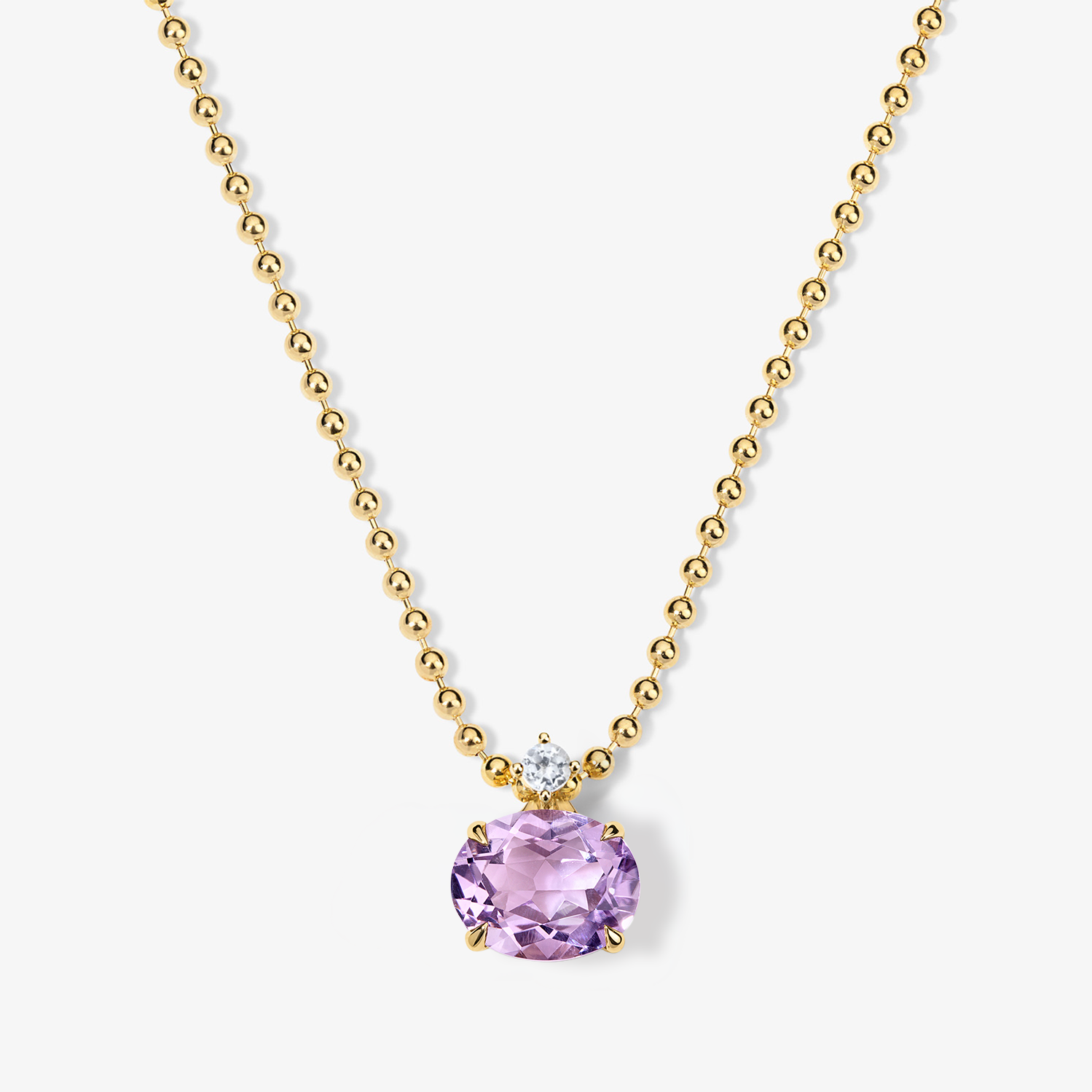 Candy Confetti Oval Rose de France Pendant
