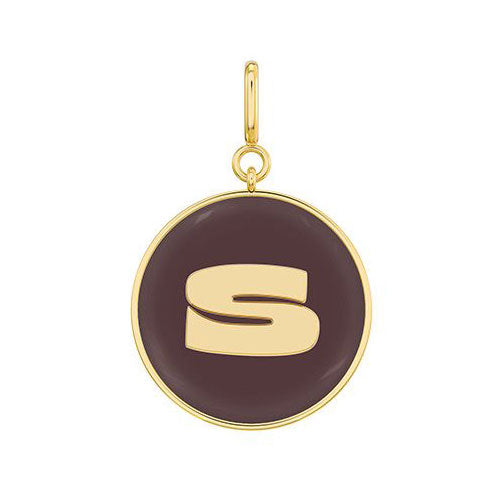 The Chocolate Enamel Letter Disc Charms